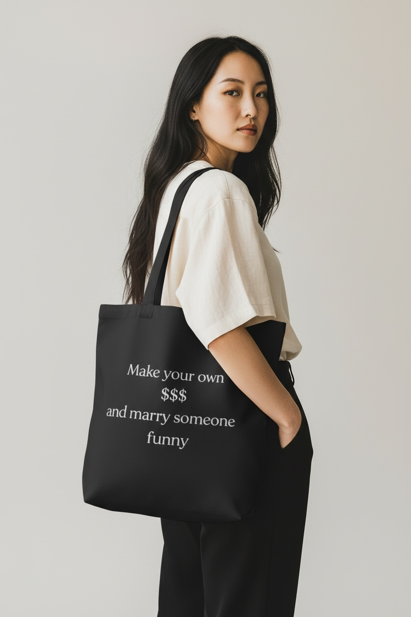 Make your own money and marry someone funny